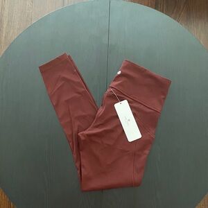 CRZ YOGA Women's Burgundy Leggings